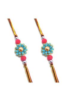 Multicolor Jewellery Designer Fancy Stylish Beautiful Combo (Set Of 2) Rakhi For Brother