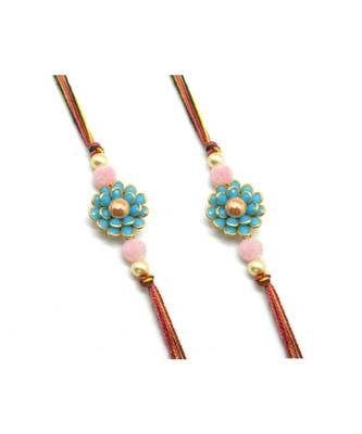 Multicolor Jewellery Designer Fancy Stylish Beautiful Combo (Set Of 2) Rakhi For Brother 1