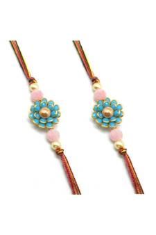 Multicolor Jewellery Designer Fancy Stylish Beautiful Combo (Set Of 2) Rakhi For Brother