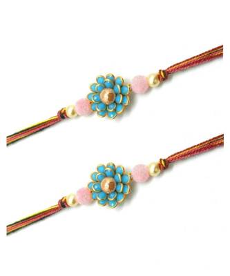 Multicolor Jewellery Designer Fancy Stylish Beautiful Combo (Set Of 2) Rakhi For Brother 2