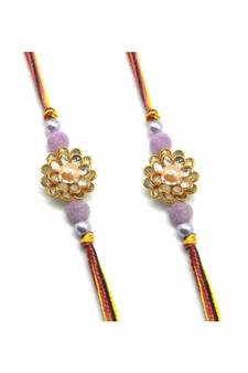 Multicolor Jewellery Designer Fancy Stylish Beautiful Combo (Set Of 2) Rakhi For Brother