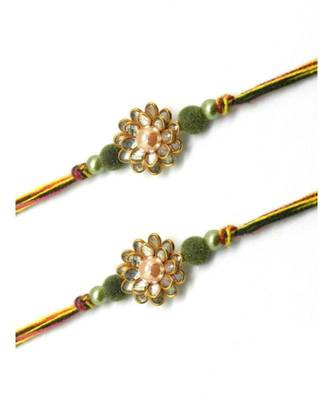 Multicolor Jewellery Designer Fancy Stylish Beautiful Combo (Set Of 2) Rakhi For Brother 2