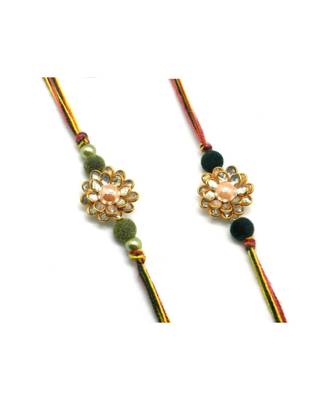 Multicolor Jewellery Designer Fancy Stylish Beautiful Combo (Set Of 2) Rakhi For Brother 1