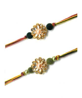 Multicolor Jewellery Designer Fancy Stylish Beautiful Combo (Set Of 2) Rakhi For Brother 2