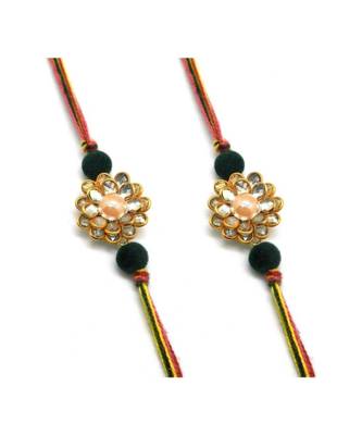 Multicolor Jewellery Designer Fancy Stylish Beautiful Combo (Set Of 2) Rakhi For Brother 1