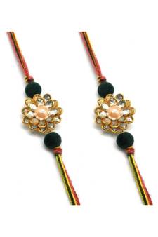 Multicolor Jewellery Designer Fancy Stylish Beautiful Combo (Set Of 2) Rakhi For Brother