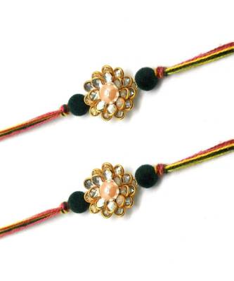 Multicolor Jewellery Designer Fancy Stylish Beautiful Combo (Set Of 2) Rakhi For Brother 2