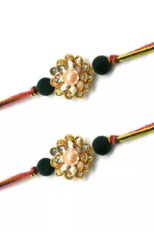 Multicolor Jewellery Designer Fancy Stylish Beautiful Combo (Set Of 2) Rakhi For Brother