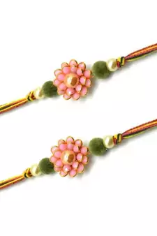 Multicolor Jewellery Designer Fancy Stylish Beautiful Combo (Set Of 2) Rakhi For Brother
