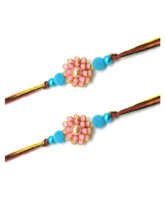 Multicolor Jewellery Designer Fancy Stylish Beautiful Combo (Set Of 2) Rakhi For Brother 2