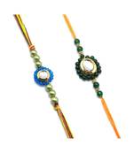 Multicolor Jewellery Designer Fancy Stylish Beautiful Combo (Set Of 2) Rakhi For Brother