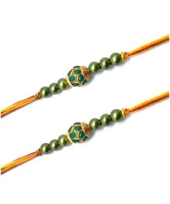 Multicolor Jewellery Designer Fancy Stylish Beautiful Combo (Set Of 2) Rakhi For Brother 2