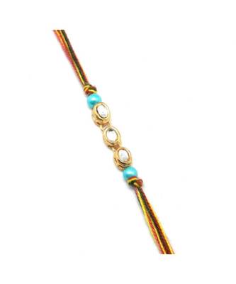 Multicolor Jewellery Designer Fancy Stylish Beautiful Rakhi For Brother 1