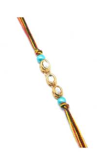 Multicolor Jewellery Designer Fancy Stylish Beautiful Rakhi For Brother