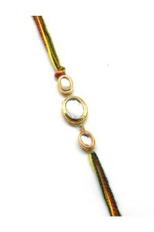 Multicolor Jewellery Designer Fancy Stylish Beautiful Rakhi For Brother