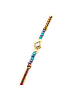 Multicolor Jewellery Designer Fancy Stylish Beautiful Rakhi For Brother