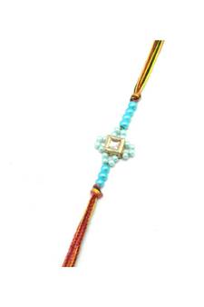 Multicolor Jewellery Designer Fancy Stylish Beautiful Rakhi For Brother