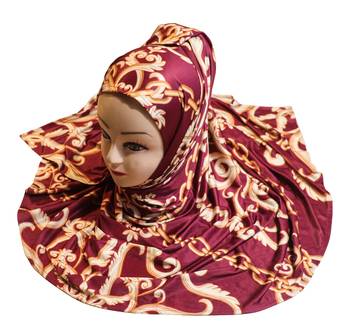 Justkartit Casual Wear Jersey Stretchable Material Printed Hijab Scarf Dupatta 2