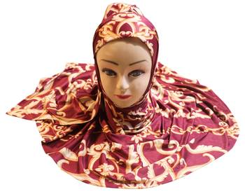 Justkartit Casual Wear Jersey Stretchable Material Printed Hijab Scarf Dupatta 3