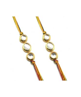 Multicolor Jewellery Designer Fancy Stylish Beautiful Combo (Set Of 2) Rakhi For Brother 1