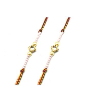 Multicolor Jewellery Designer Fancy Stylish Beautiful Combo (Set Of 2) Rakhi For Brother 1