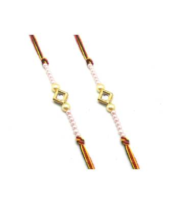 Multicolor Jewellery Designer Fancy Stylish Beautiful Combo (Set Of 2) Rakhi For Brother 2