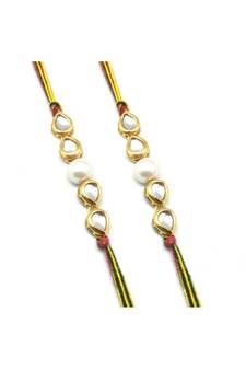 Multicolor Jewellery Designer Fancy Stylish Beautiful Combo (Set Of 2) Rakhi For Brother