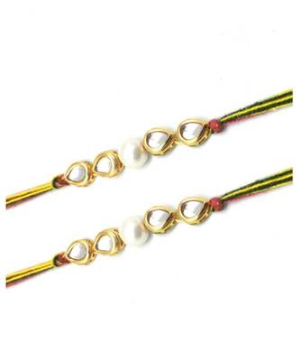 Multicolor Jewellery Designer Fancy Stylish Beautiful Combo (Set Of 2) Rakhi For Brother 2