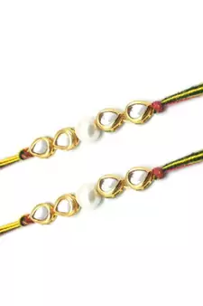 Multicolor Jewellery Designer Fancy Stylish Beautiful Combo (Set Of 2) Rakhi For Brother