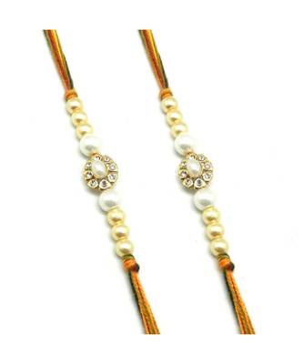 Multicolor Jewellery Designer Fancy Stylish Beautiful Combo (Set Of 2) Rakhi For Brother 1