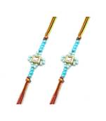 Multicolor Jewellery Designer Fancy Stylish Beautiful Combo (Set Of 2) Rakhi For Brother