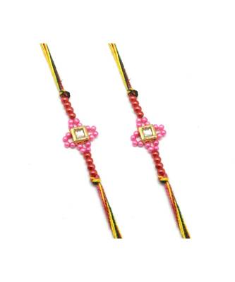 Multicolor Jewellery Designer Fancy Stylish Beautiful Combo (Set Of 2) Rakhi For Brother 1