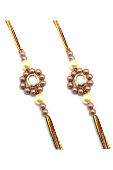 Multicolor Jewellery Designer Fancy Stylish Beautiful Combo (Set Of 2) Rakhi For Brother