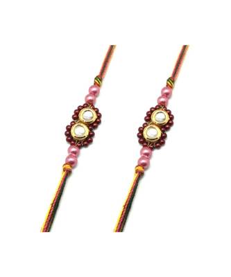 Multicolor Jewellery Designer Fancy Stylish Beautiful Combo (Set Of 2) Rakhi For Brother 1