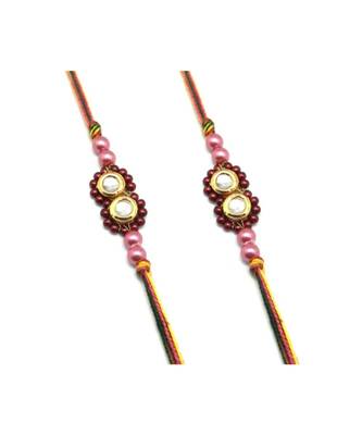 Multicolor Jewellery Designer Fancy Stylish Beautiful Combo (Set Of 2) Rakhi For Brother 2