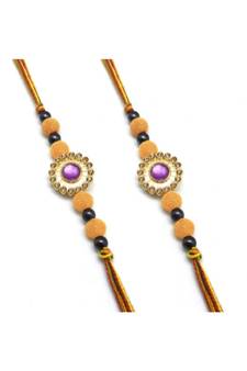 Multicolor Jewellery Designer Fancy Stylish Beautiful Combo (Set Of 2) Rakhi For Brother