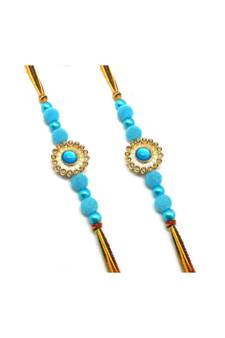 Multicolor Jewellery Designer Fancy Stylish Beautiful Combo (Set Of 2) Rakhi For Brother