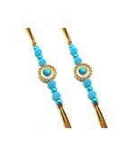 Multicolor Jewellery Designer Fancy Stylish Beautiful Combo (Set Of 2) Rakhi For Brother