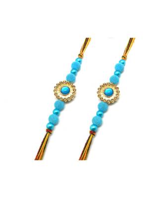 Multicolor Jewellery Designer Fancy Stylish Beautiful Combo (Set Of 2) Rakhi For Brother 2