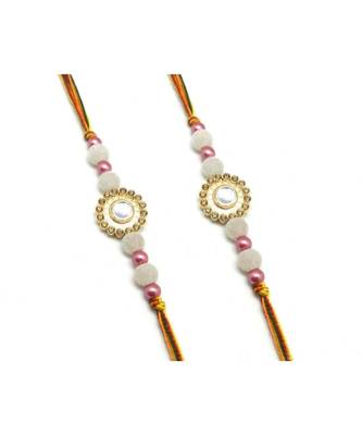 Multicolor Jewellery Designer Fancy Stylish Beautiful Combo (Set Of 2) Rakhi For Brother 1