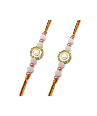 Multicolor Jewellery Designer Fancy Stylish Beautiful Combo (Set Of 2) Rakhi For Brother 2