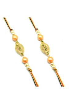 Multicolor Jewellery Designer Fancy Stylish Beautiful Combo (Set Of 2) Rakhi For Brother