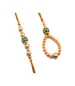 Multicolor Jewellery Designer Fancy Stylish Beautiful Rakhi 
Combo Rakhi Set For Bhaiya And Bhabhi