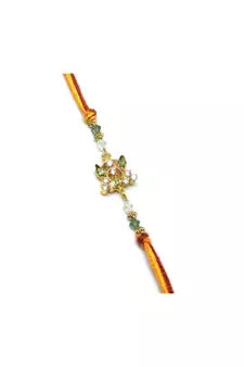 Multicolor Jewellery Designer Fancy Stylish Beautiful Rakhi For Brother