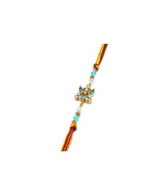 Multicolor Jewellery Designer Fancy Stylish Beautiful Rakhi For Brother 1