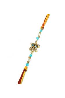 Multicolor Jewellery Designer Fancy Stylish Beautiful Rakhi For Brother