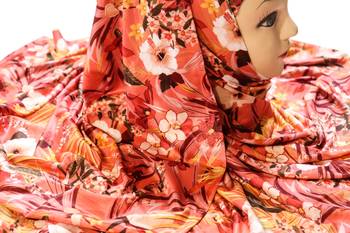 Justkartit Occasion Wear Jersey Stretchable Material Printed Hijab Scarf Dupatta 5