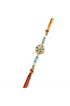 Multicolor Jewellery Designer Fancy Stylish Beautiful Rakhi For Brother