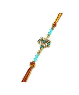 Multicolor Jewellery Designer Fancy Stylish Beautiful Rakhi For Brother 1