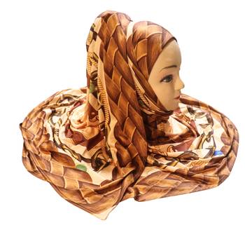 Justkartit Women'S Party Wear Jersey Stretchable Material Digital Printed Hijab Scarf Dupatta 1